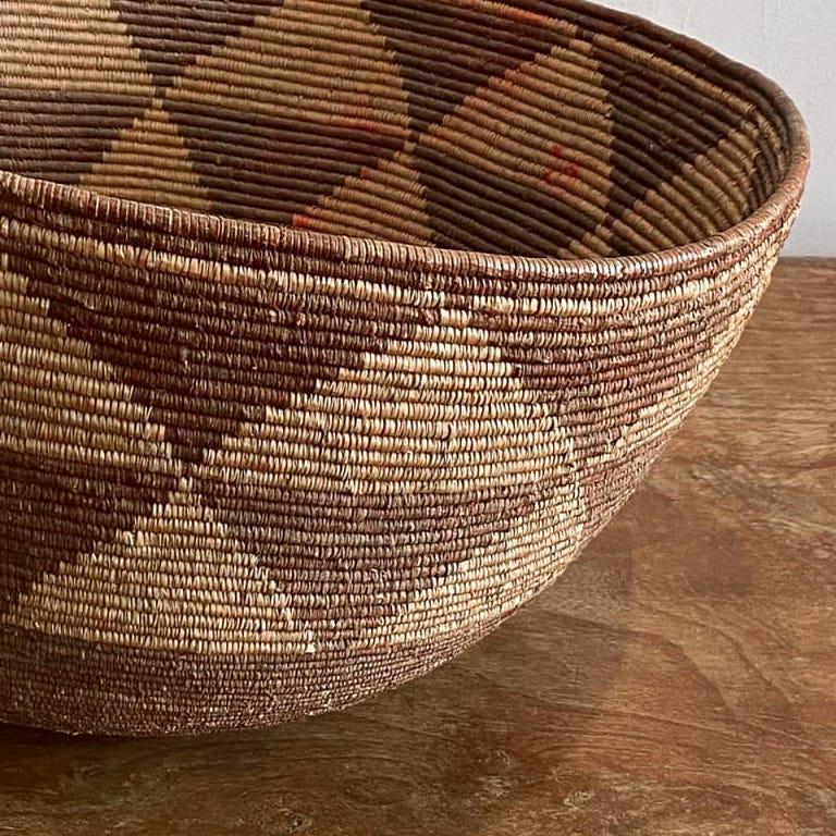 Botswanan Large Woven Basket For Sale
