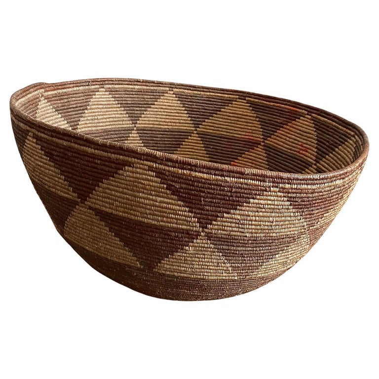 Large Woven Basket For Sale at 1stDibs