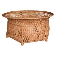 Large Woven Brown Rattan Wicker Storage Basket
