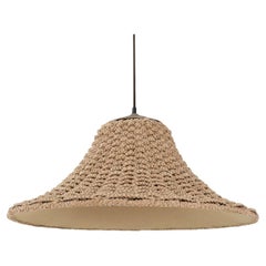 Grande lampe suspendue en sisal tressé