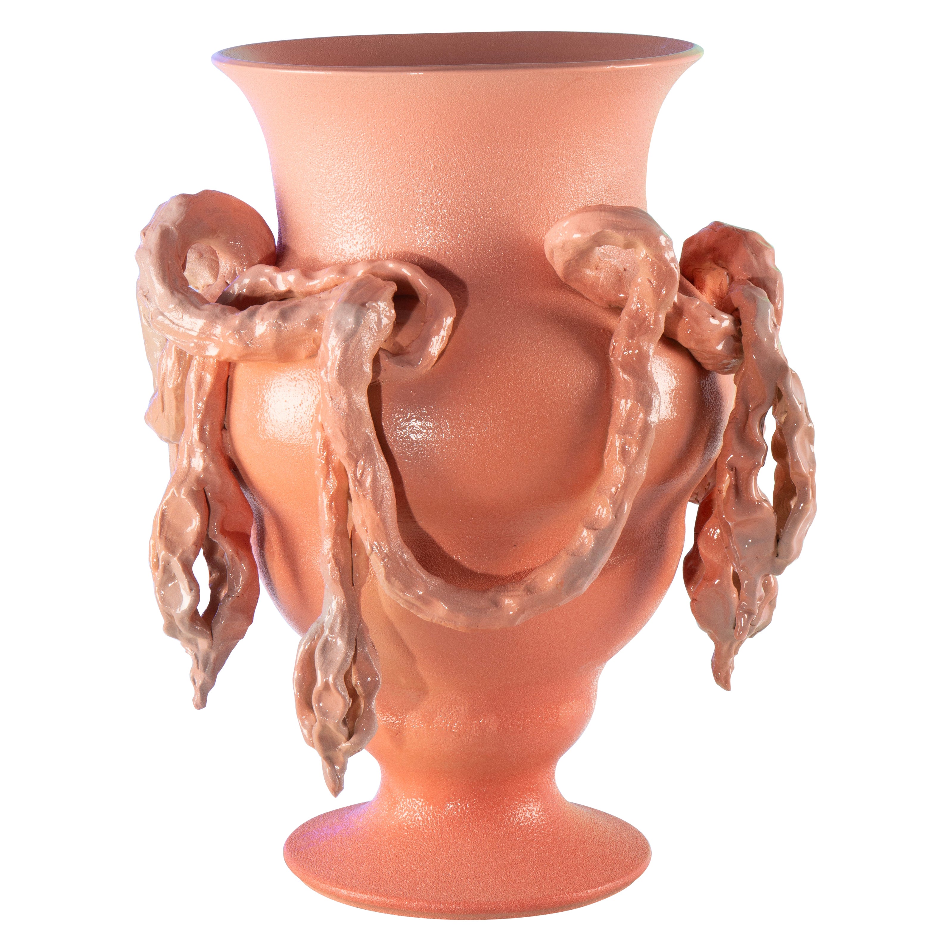 Grande vaso da fiori in gres intrecciato di Milan Pekař e Tereza Sluková