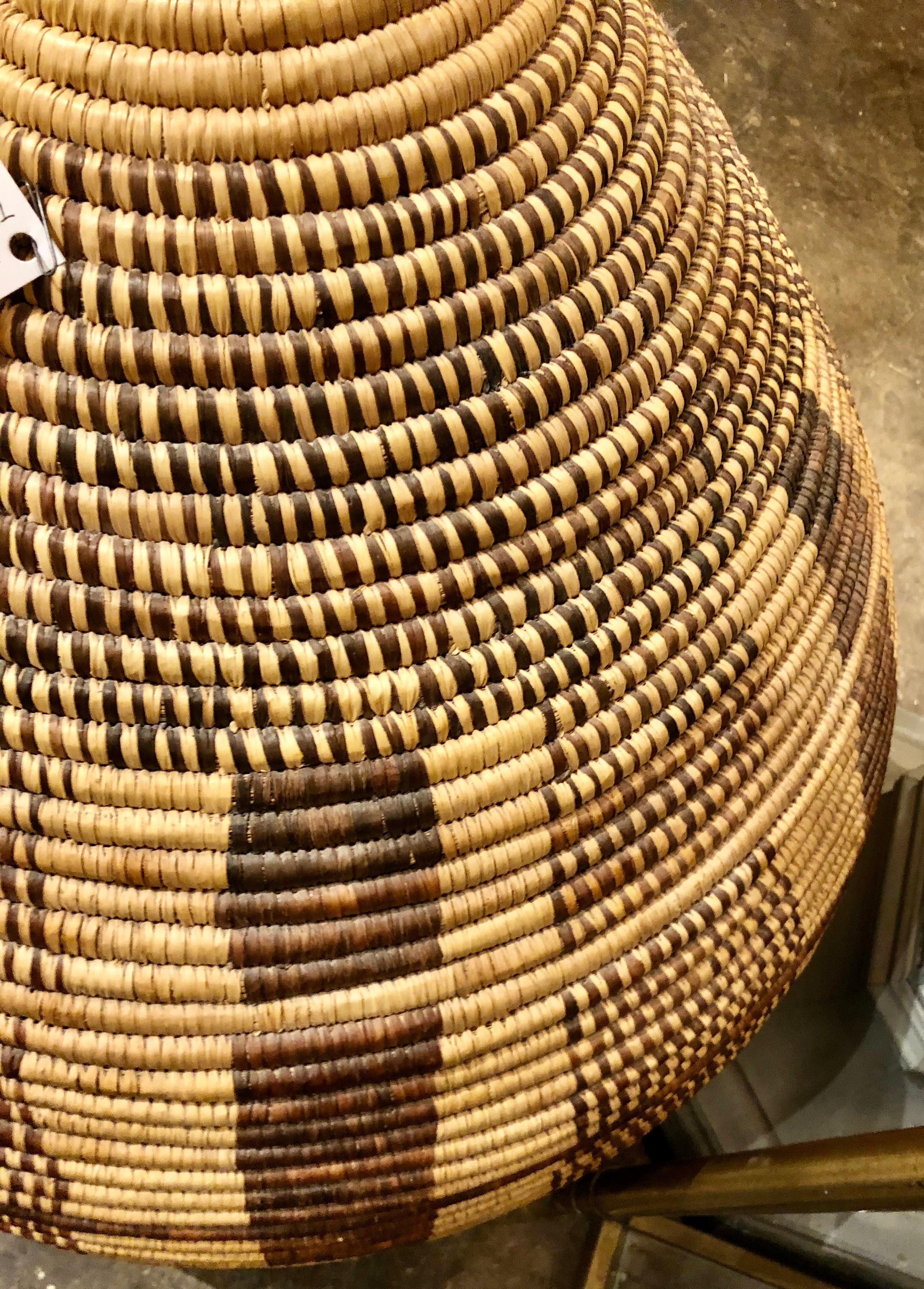 Botswanan Large Woven Tribal Basket