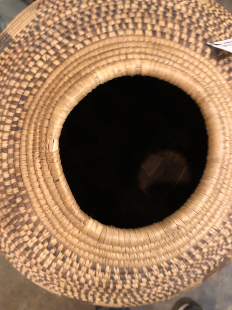 Large Woven Tribal Basket In Good Condition In Chicago, IL