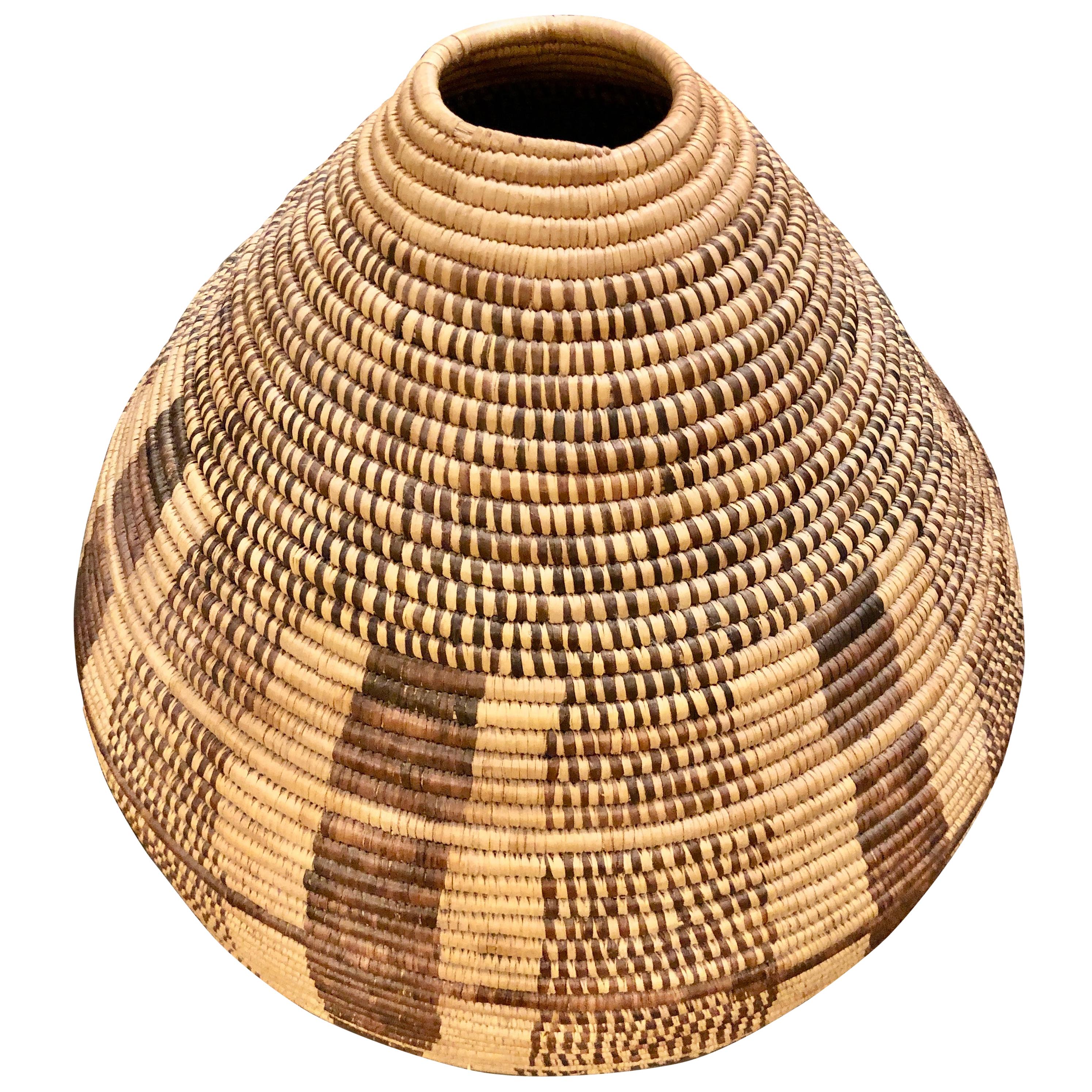 Large Woven Tribal Basket