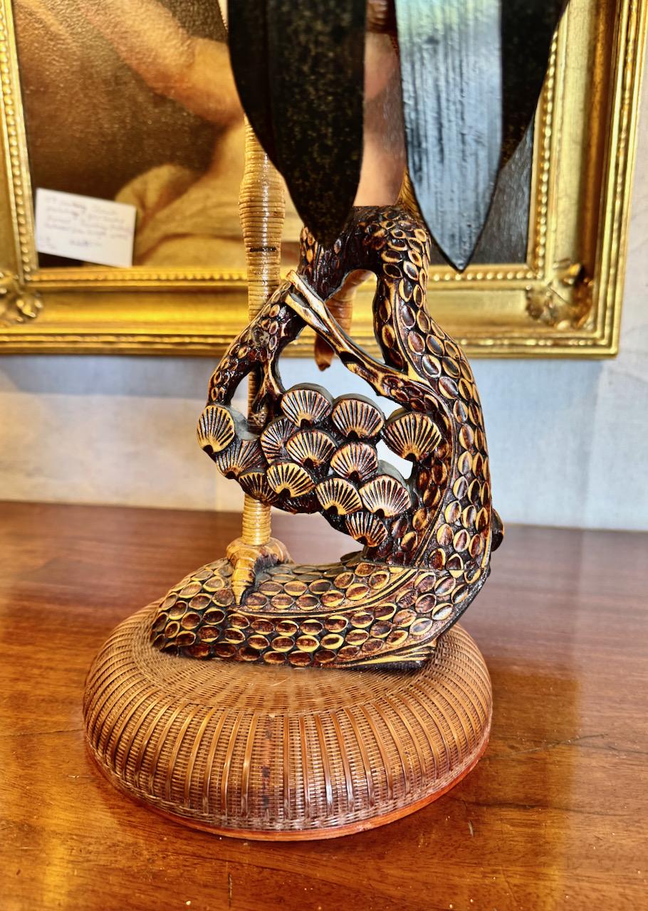 Grúa grande de mimbre tejido, Artesanía de Shanghai Bambú en venta