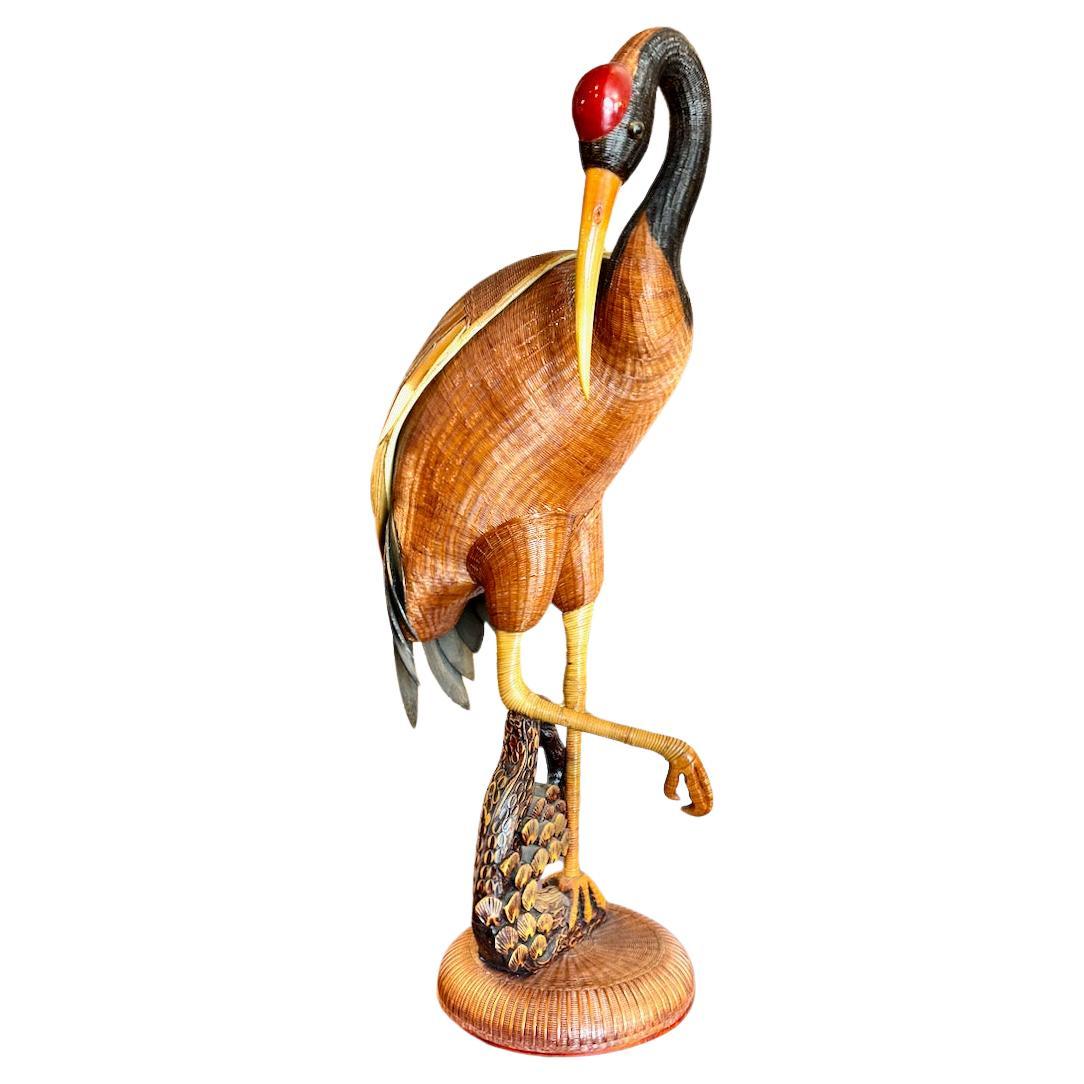 Grúa grande de mimbre tejido, Artesanía de Shanghai en venta
