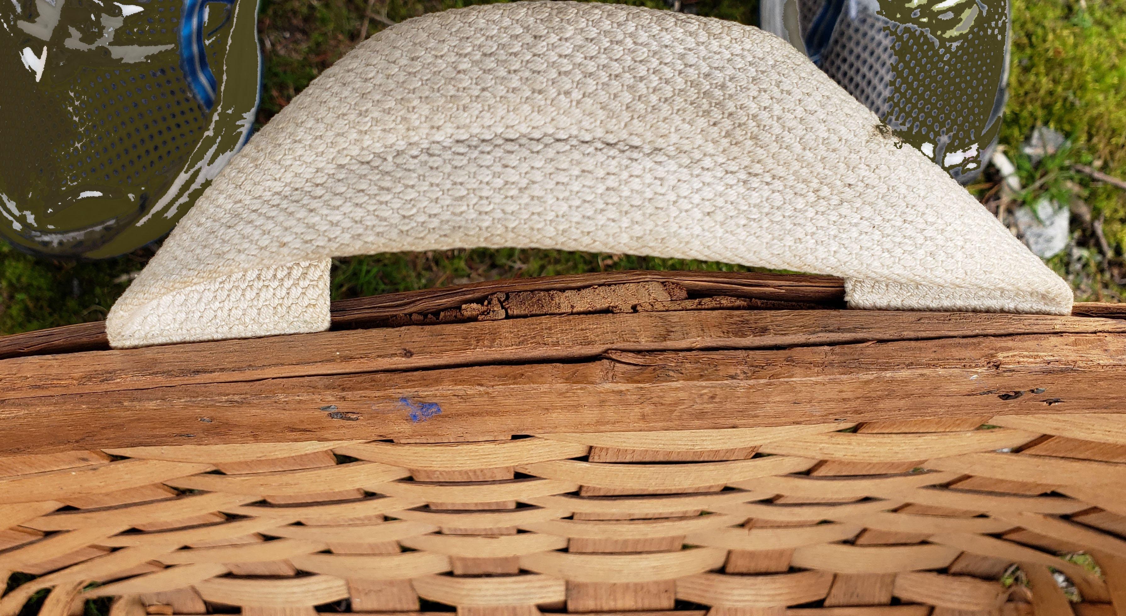 wood slat baskets with handles