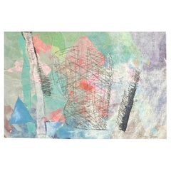 Grande tappeto di lana intrecciata / arazzo da parete "Essence of Absurd #2" di Calman Shemi