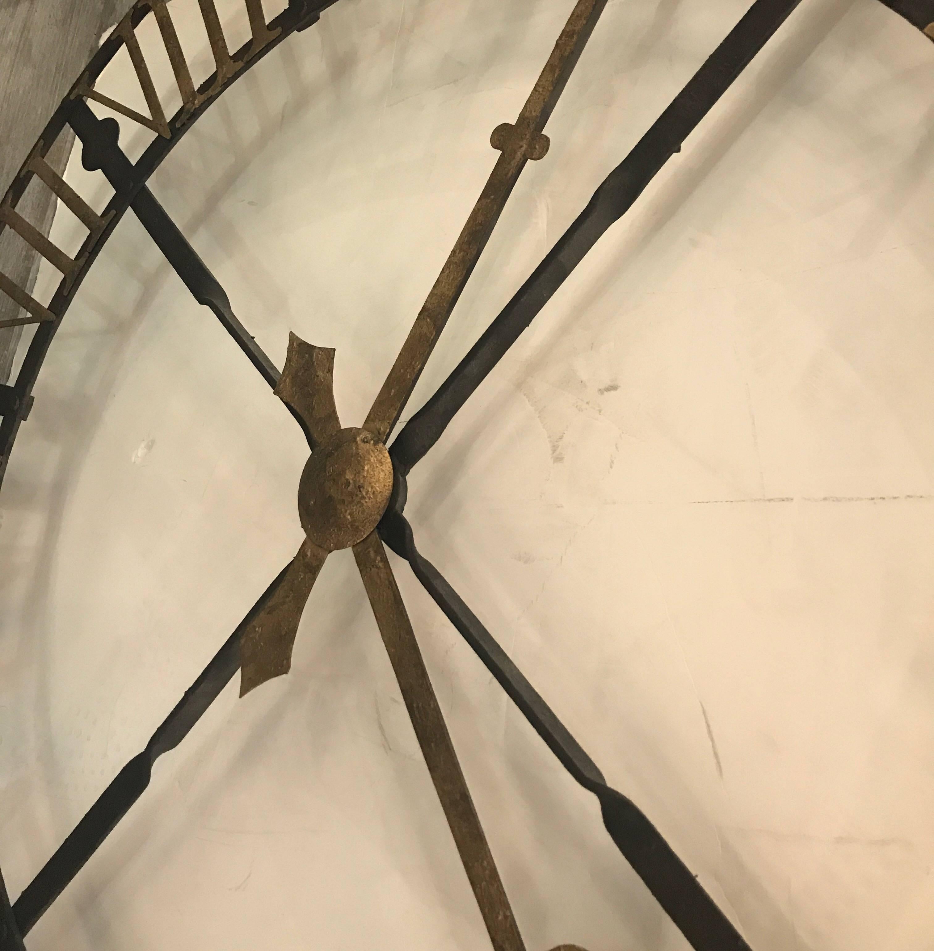 Large Wrought Iron Clock Face 2