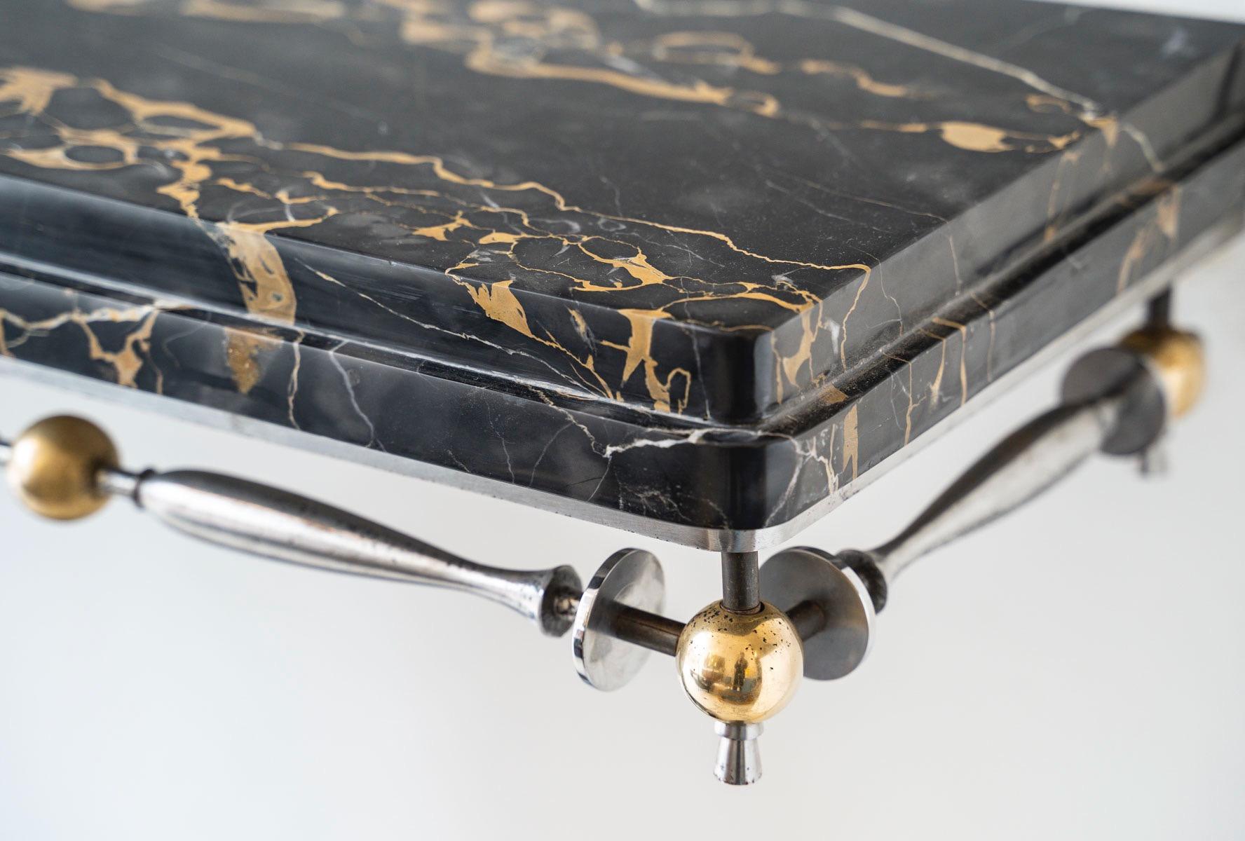 Large Wrought-Iron Art Deco Console, attributed to Raymond Subes, circa 1930 For Sale 6