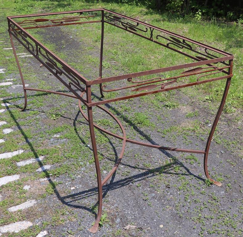 Large Wrought Iron Art Deco Table Attributed to Salterini 8