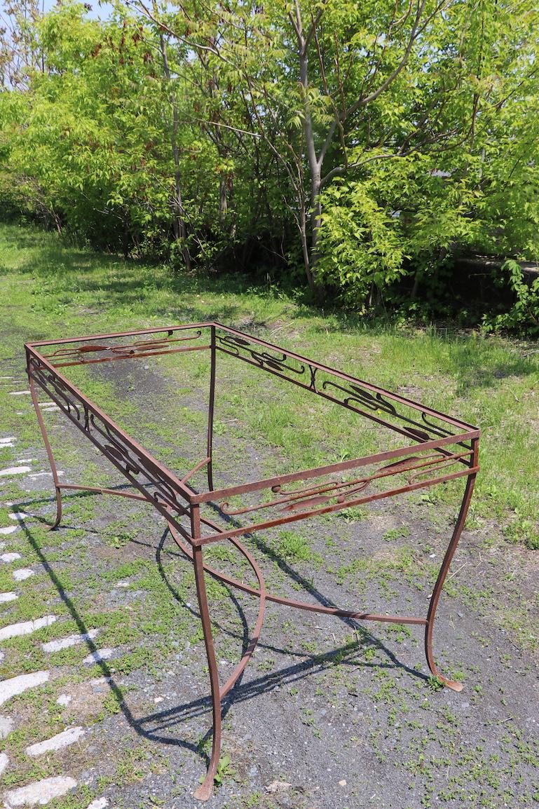 Large Wrought Iron Art Deco Table Attributed to Salterini 9