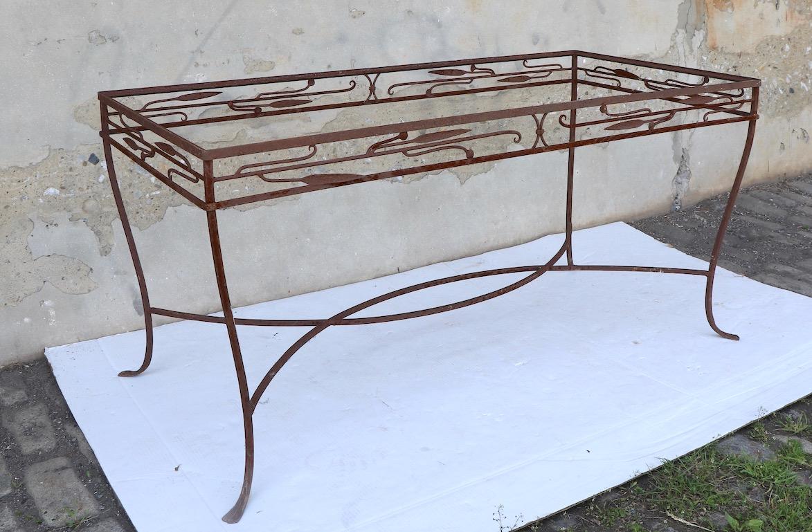 Large Wrought Iron Art Deco Table Attributed to Salterini 1