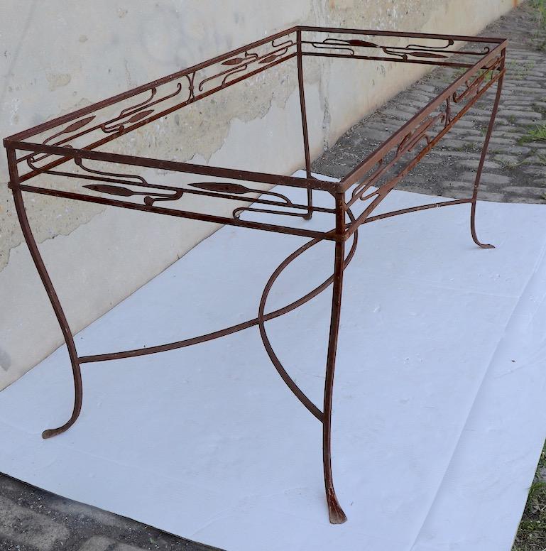 Large Wrought Iron Art Deco Table Attributed to Salterini 2