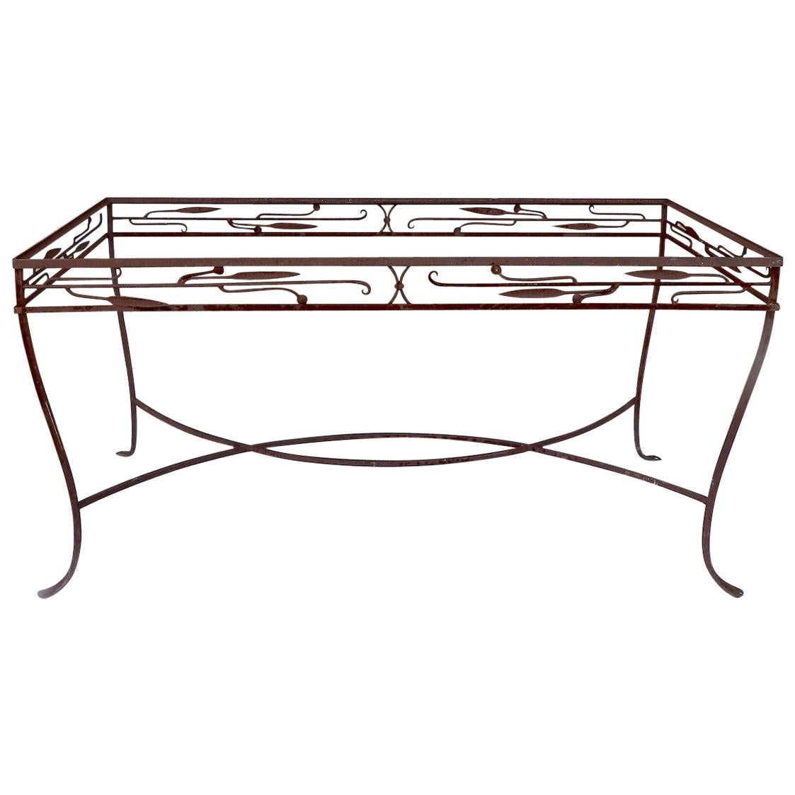 Large Wrought Iron Art Deco Table Attributed to Salterini