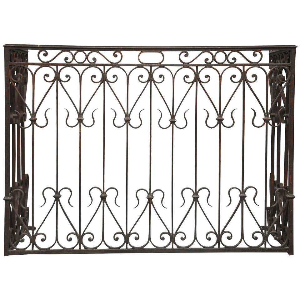 Unique one-of-a-kind heavy French Provincial wrought iron rectangular iron cocktail table. Originally this c-scrolled wrought iron frame was designed to decorate a radiator in a home in France, it would make a fabulous cocktail table and would be a