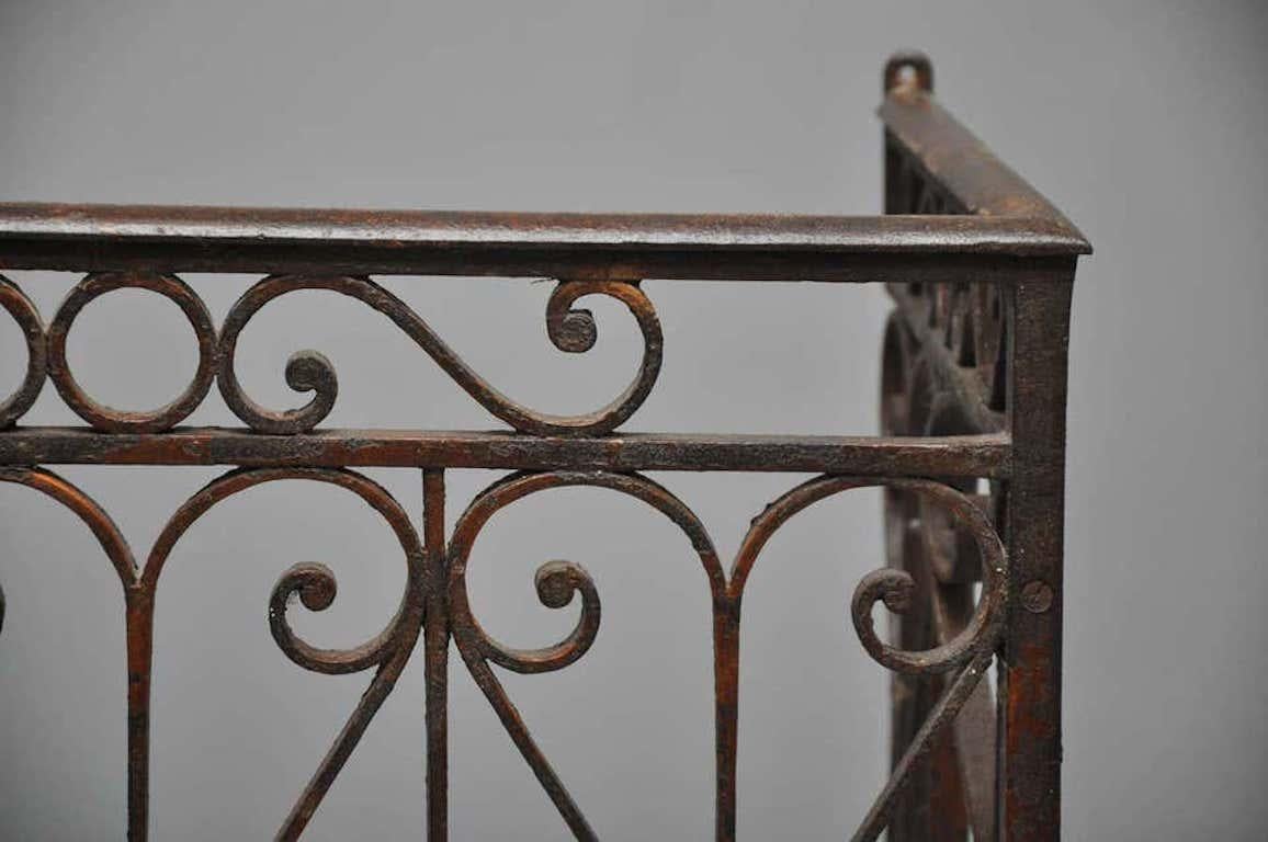 Large Wrought Iron C-Scrolled Cocktail Table, French Provincial, 1880 For Sale 2