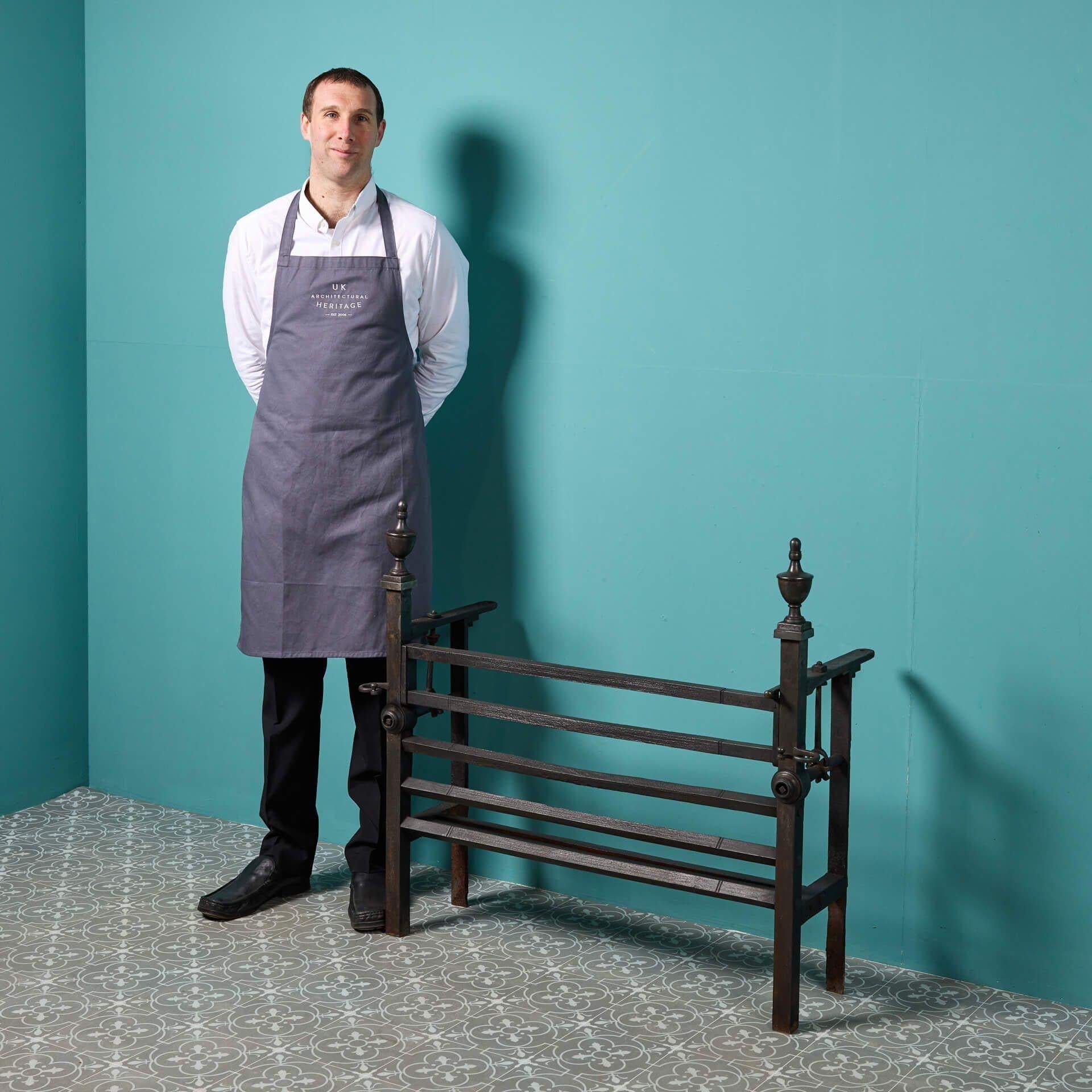 Large Wrought Iron English Fire Grate For Sale at 1stDibs