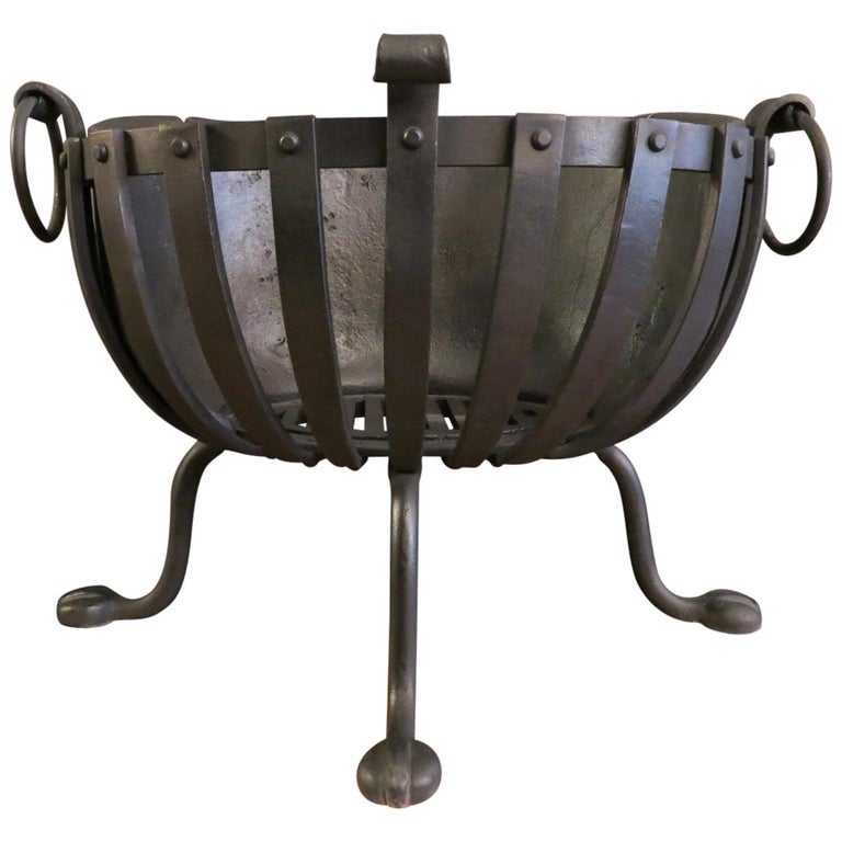 Large Wrought Iron Fire Basket For Sale at 1stDibs medieval fire