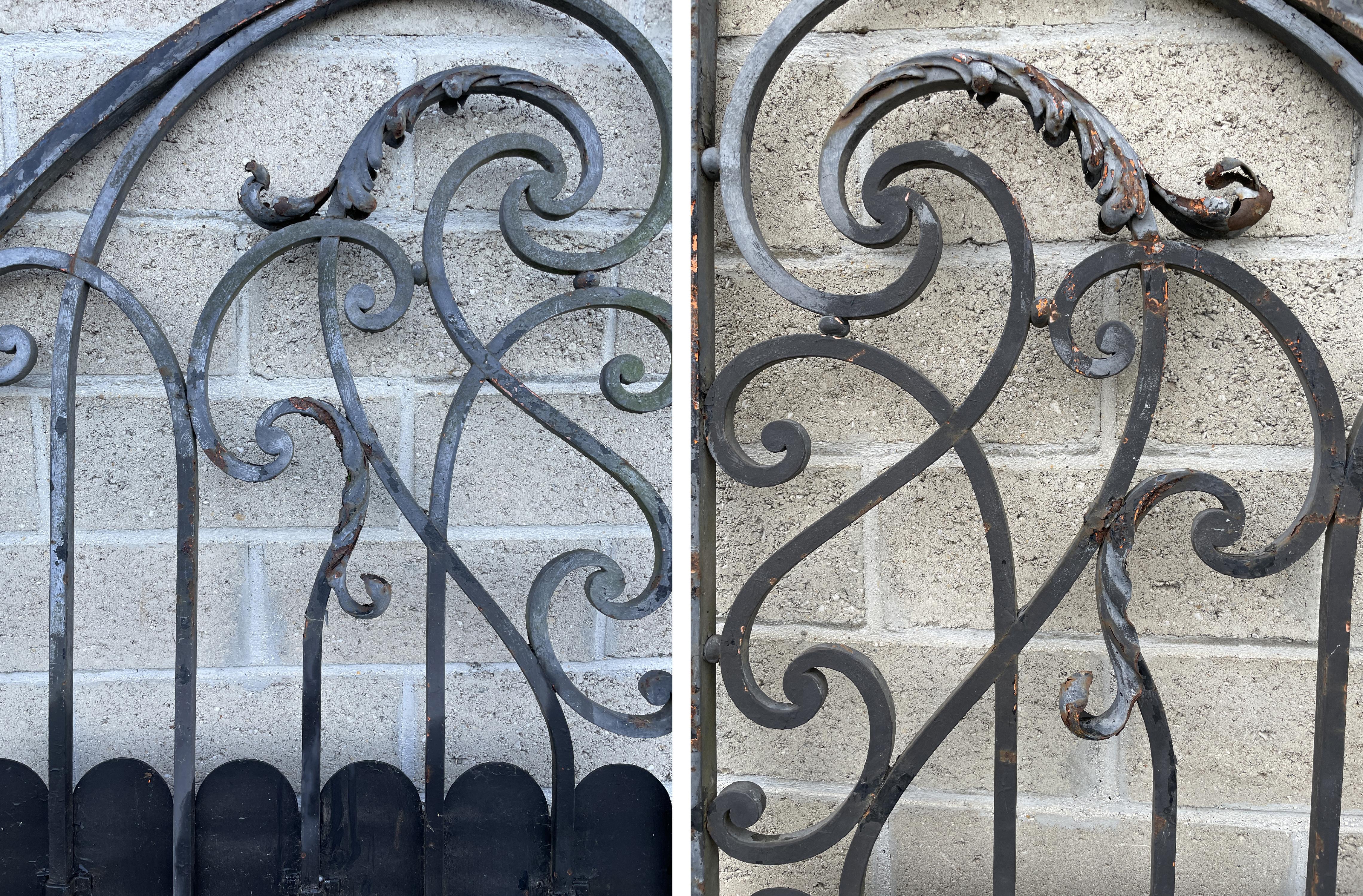 French Large Wrought Iron Gate in the Napoleon III Style For Sale