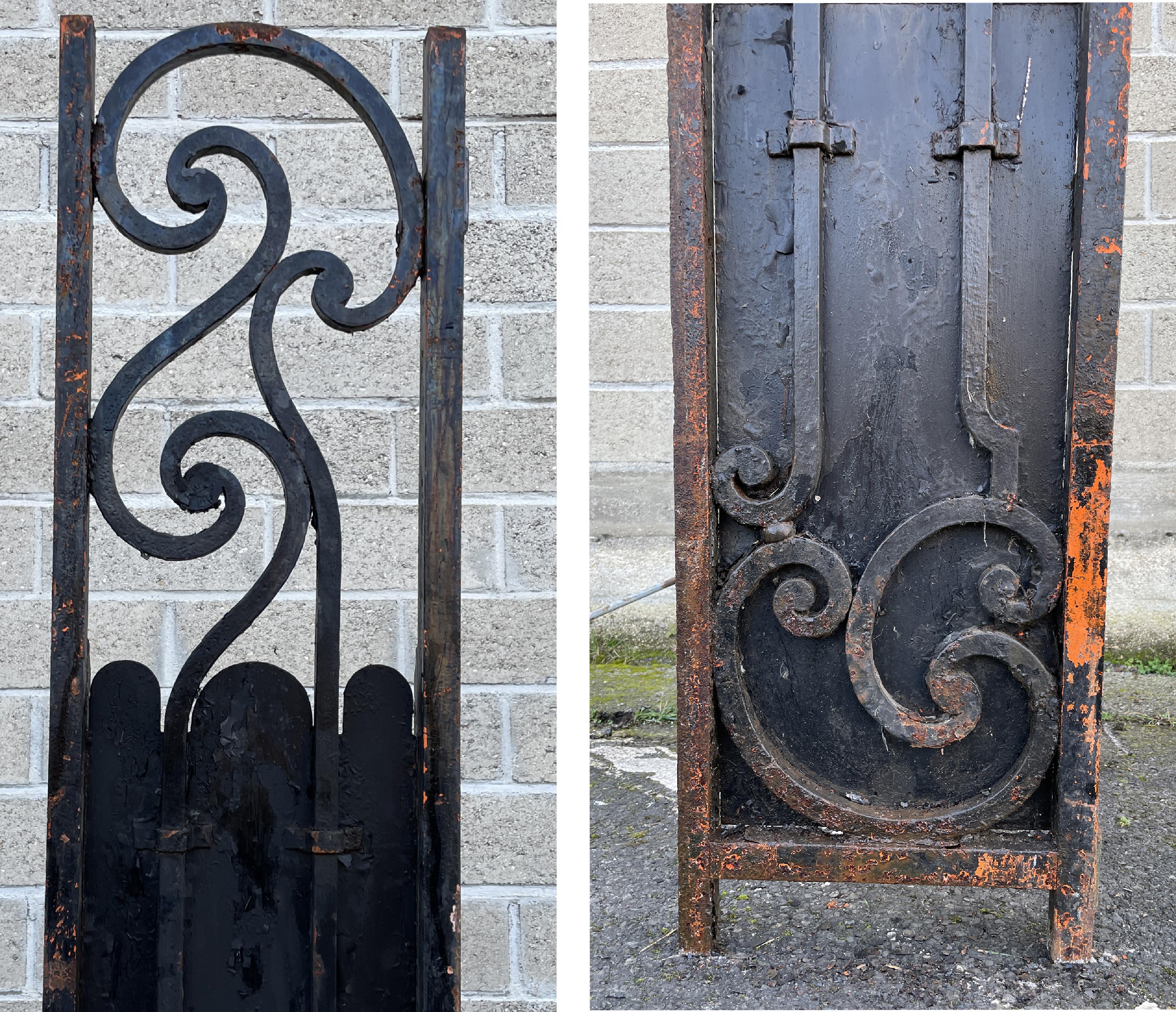 Large Wrought Iron Gate in the Napoleon III Style For Sale 2