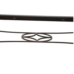 Grande table basse Gregorius Pineo en fer forgé et verre