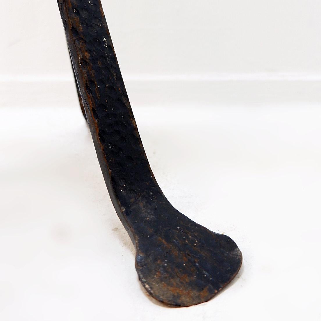 Grande set di utensili per caminetto in ferro battuto: H. H. 127 cm in vendita 4