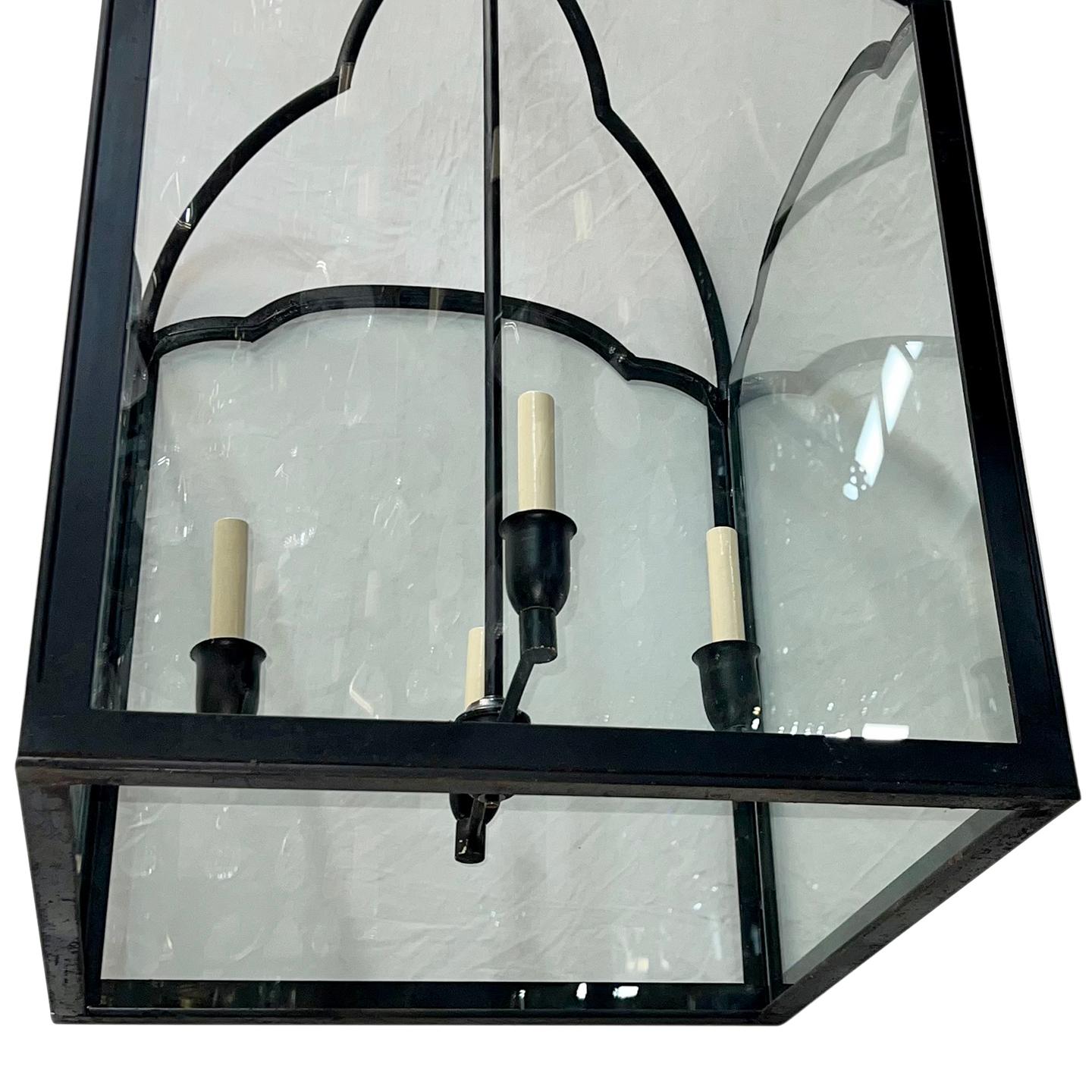 Large Wrought Iron Lantern In Good Condition For Sale In New York, NY