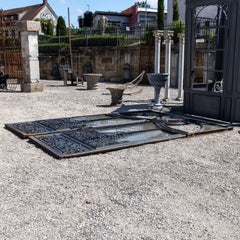 Large Wrought Iron Portal with glazed Double Doors, probably France, late 19th C