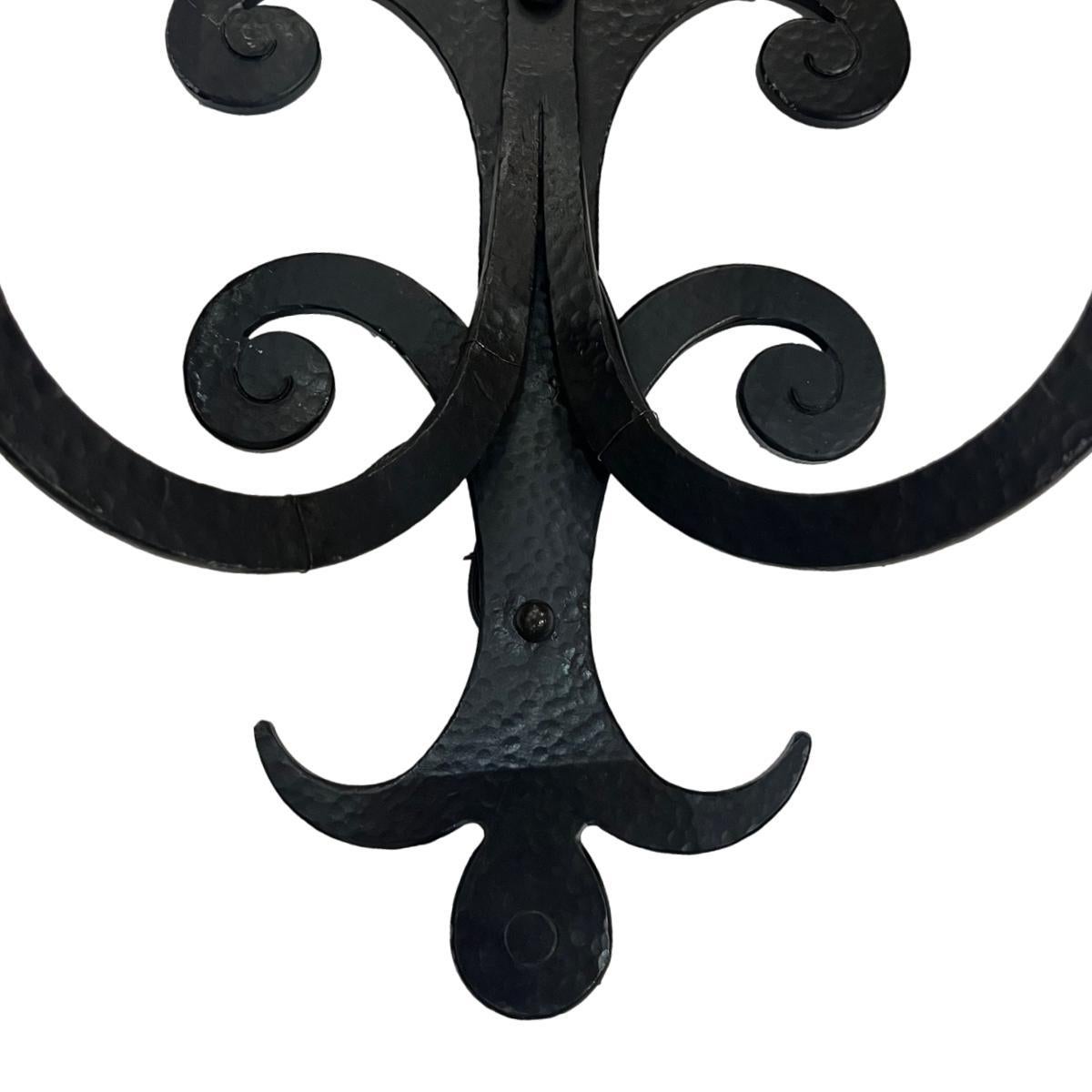 Large Wrought Iron Sconces For Sale 1