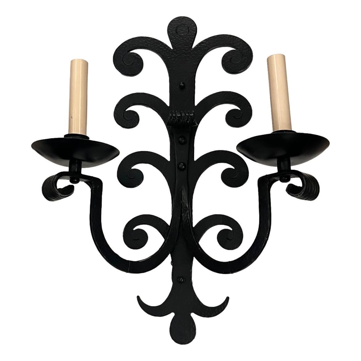 Large Wrought Iron Sconces For Sale 2