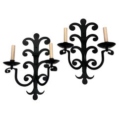 Grandes appliques en fer forgé