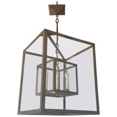 Large Wrought Iron Square Lantern