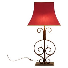 Large wrought iron table lamp
