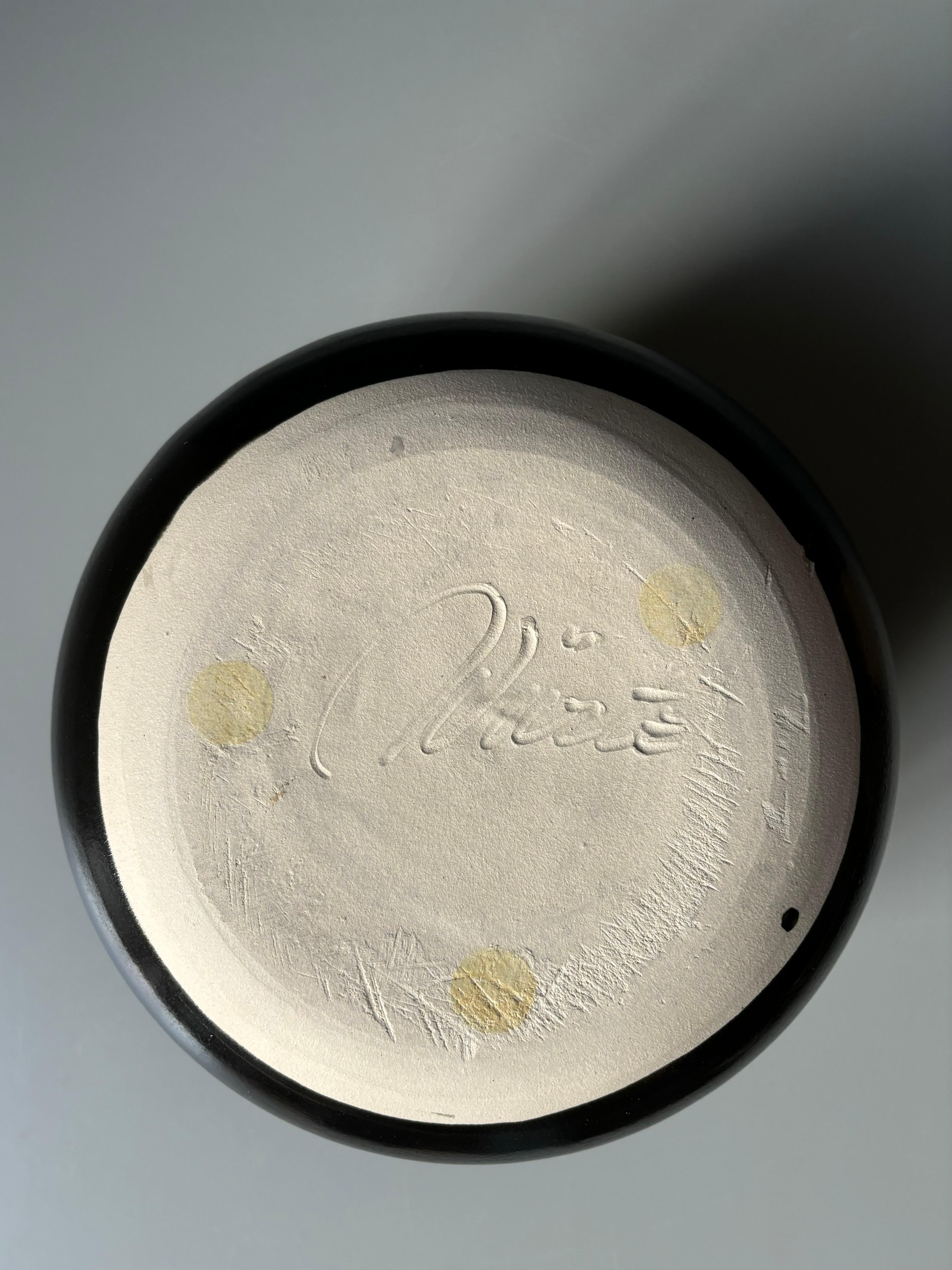 XX secolo Grande vaso rustico Würtz in gres antracite, anni '70 in vendita