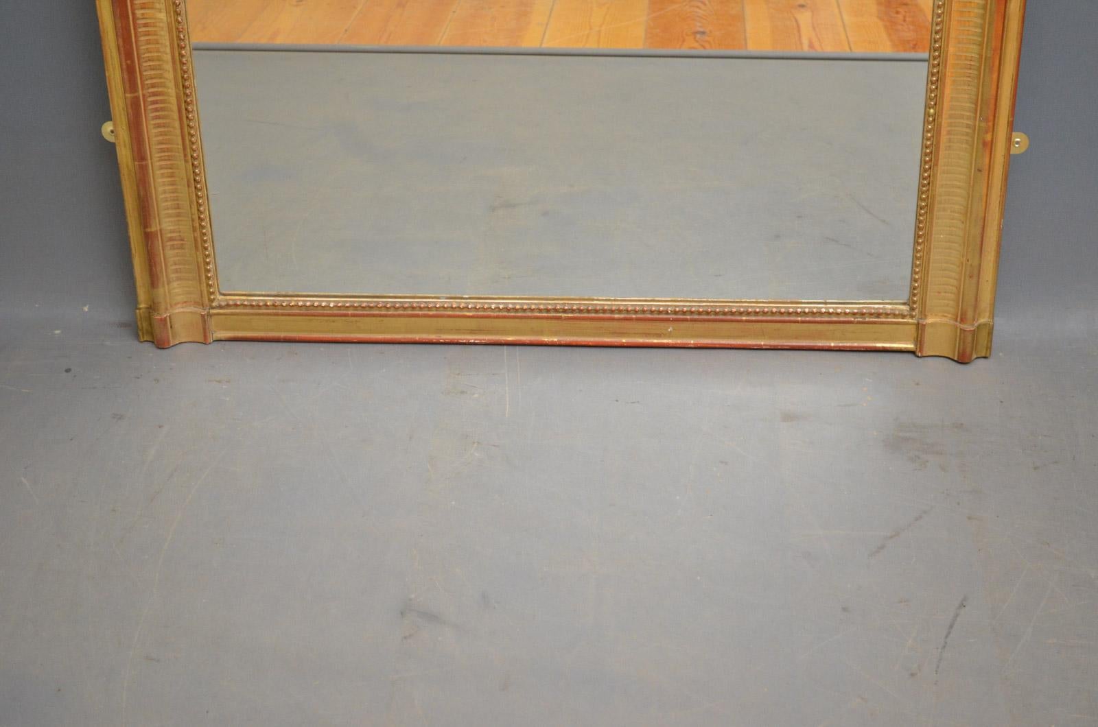 Large 19th Century French Gilded Mirror 2