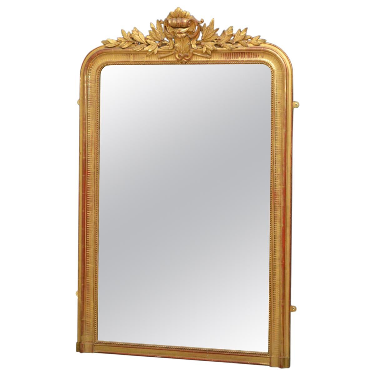 Large 19th Century French Gilded Mirror