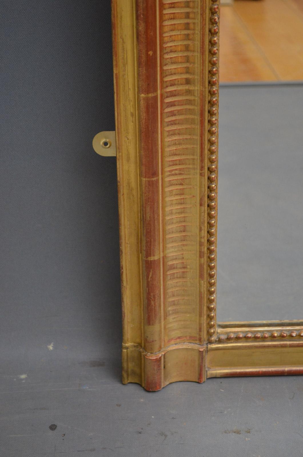Louis XV Large Xixth Century French Giltwood Mirror