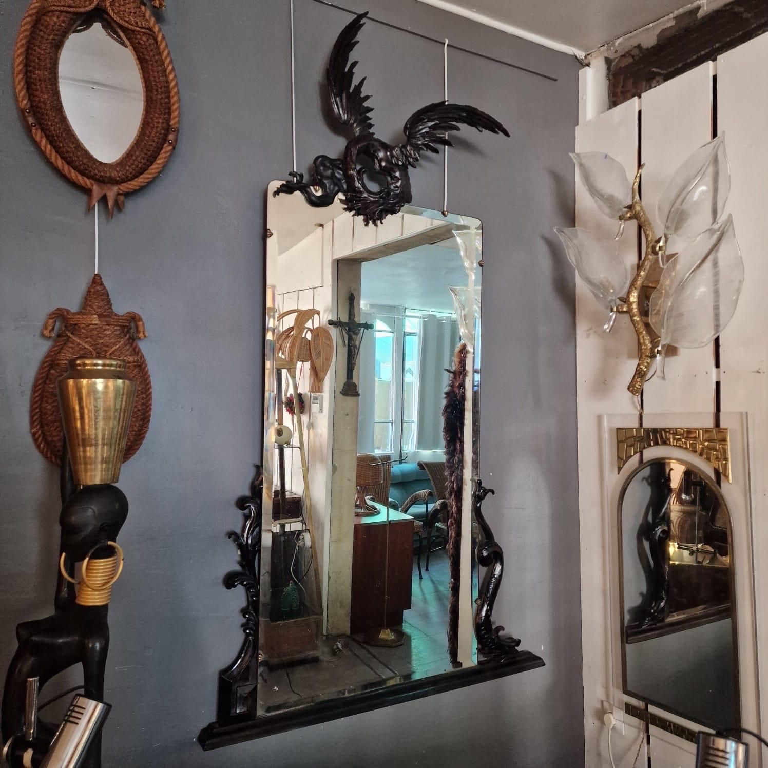 Large XIXth « dragon » mirror For Sale 6