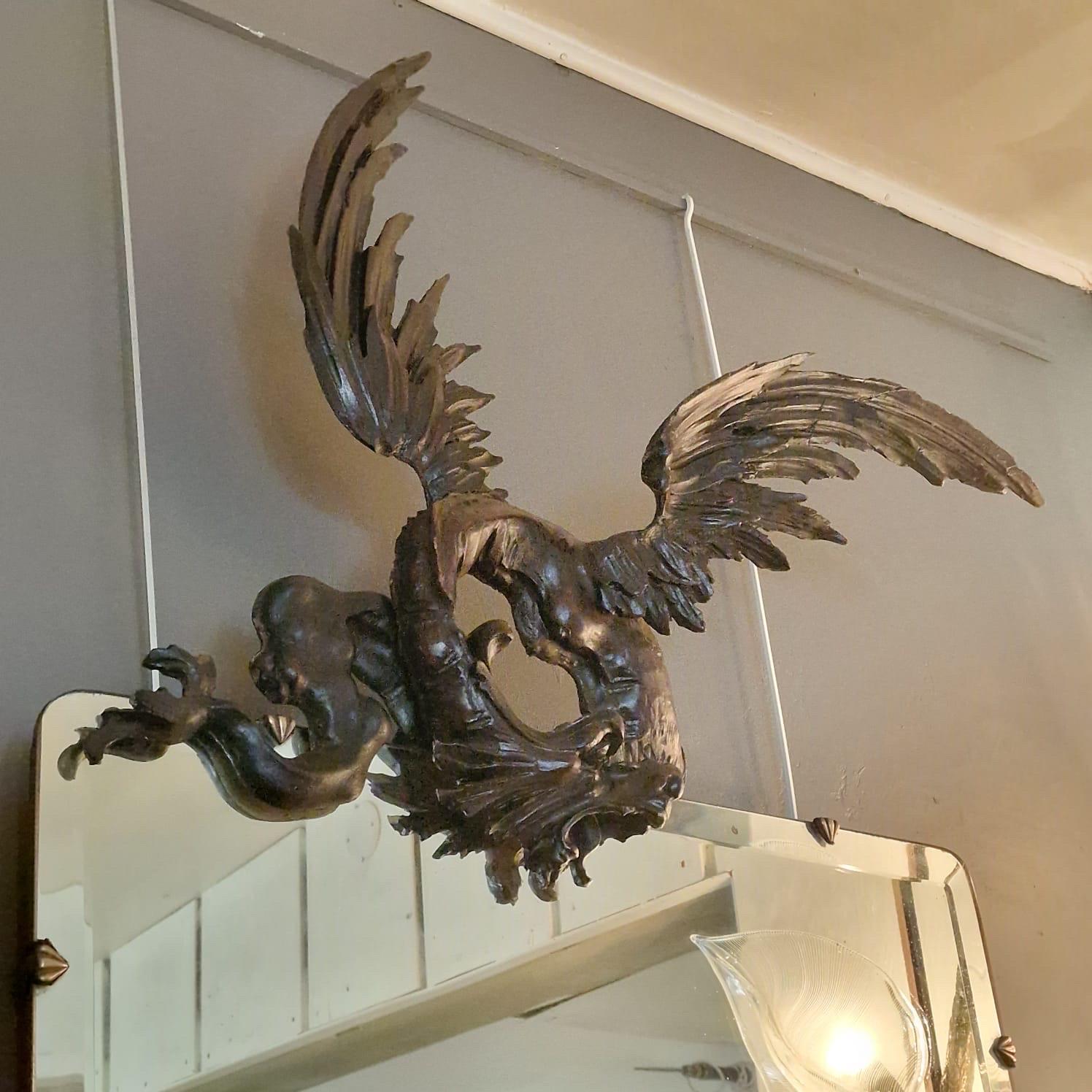 Large XIXth « dragon » mirror For Sale 1