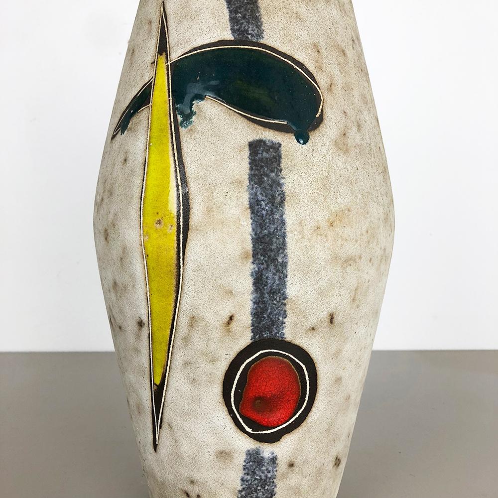 Ceramic Extra Large Vintage Pottery Fat Lava Vase Made by Scheurich, Germany, 1960s