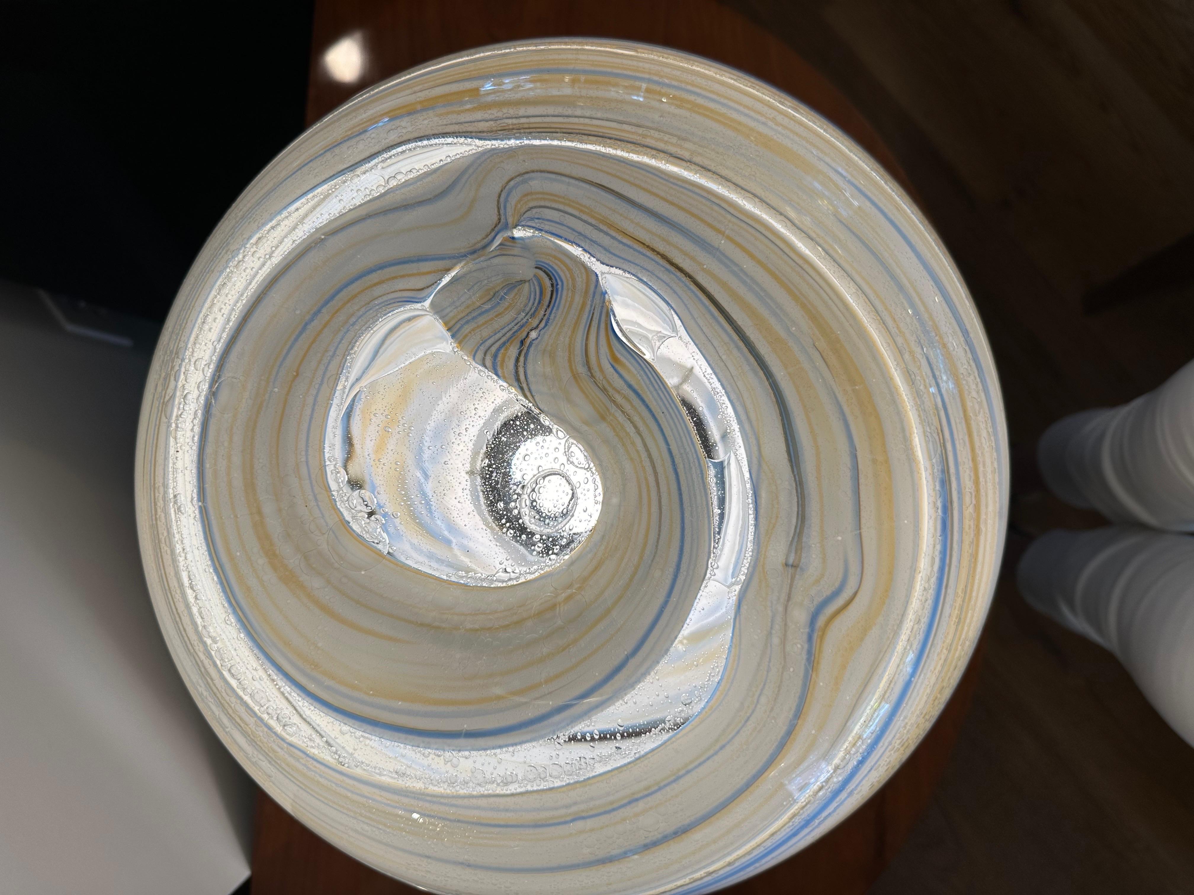 Large XX Century Murano Swirl Blown Table Lamp For Sale 5