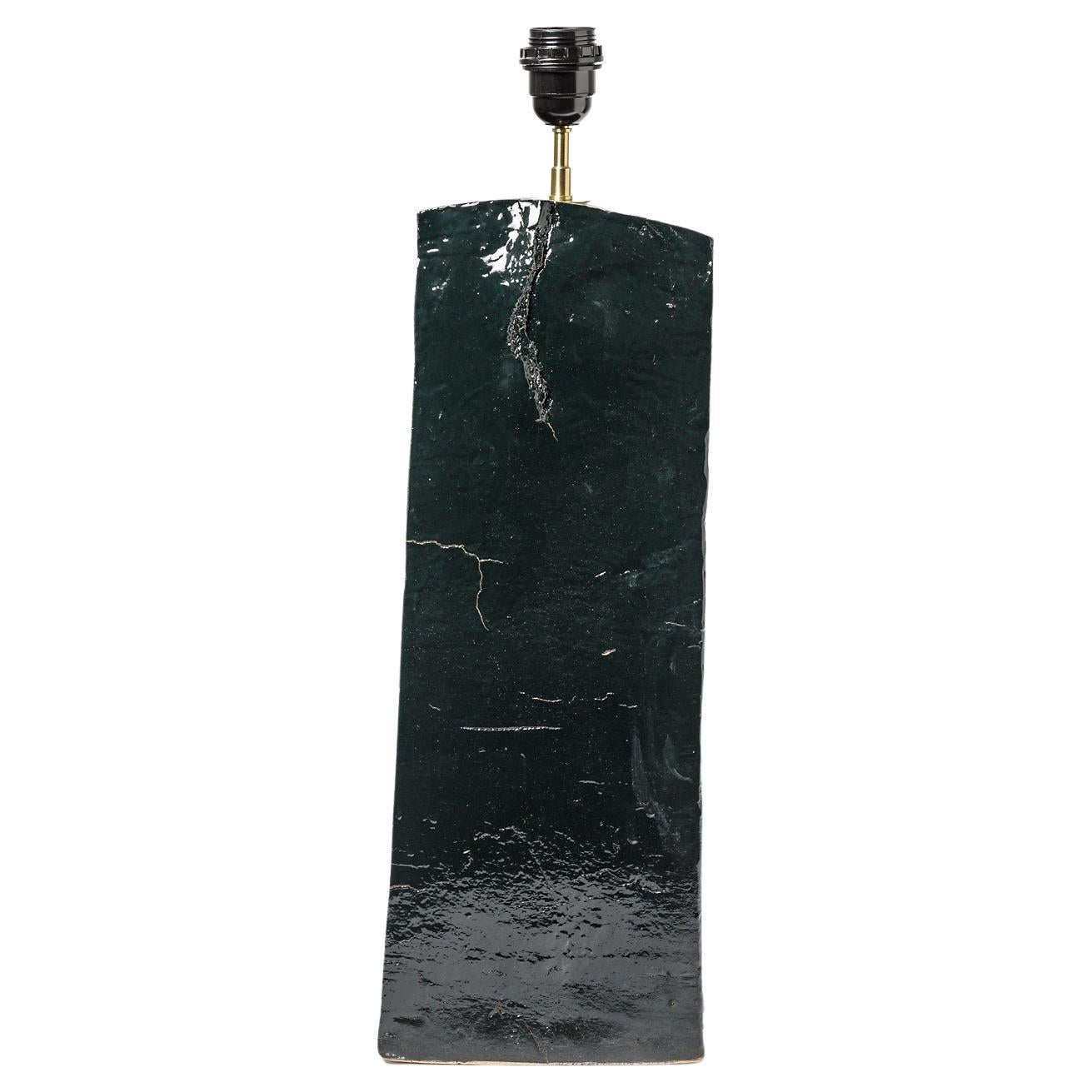 Lámpara de mesa grande de cerámica de gres del siglo XX Diseño único hecho a mano