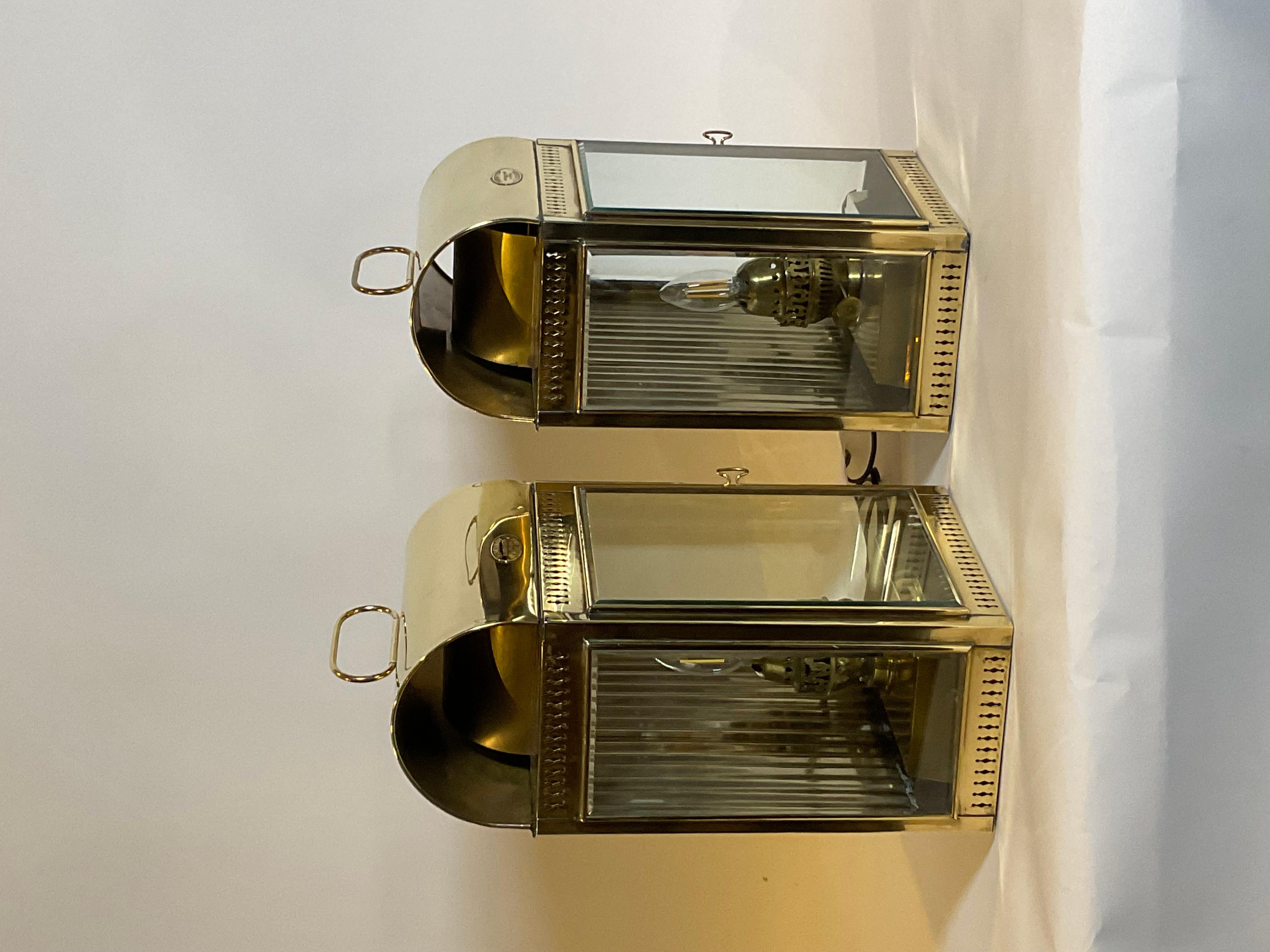 Large Yacht Cabin Lanterns by Davey of London For Sale 8