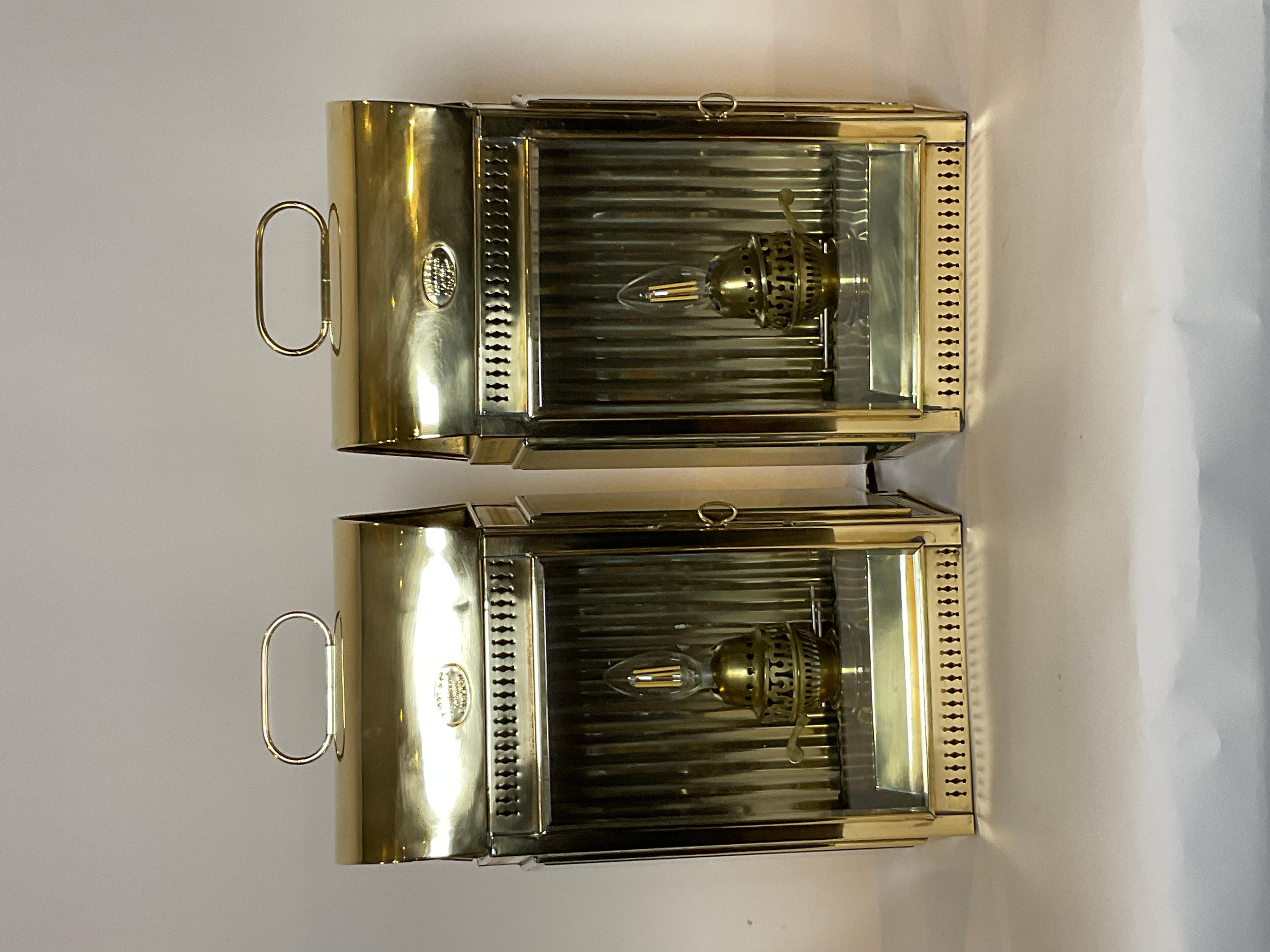 Large Yacht Cabin Lanterns by Davey of London For Sale 12
