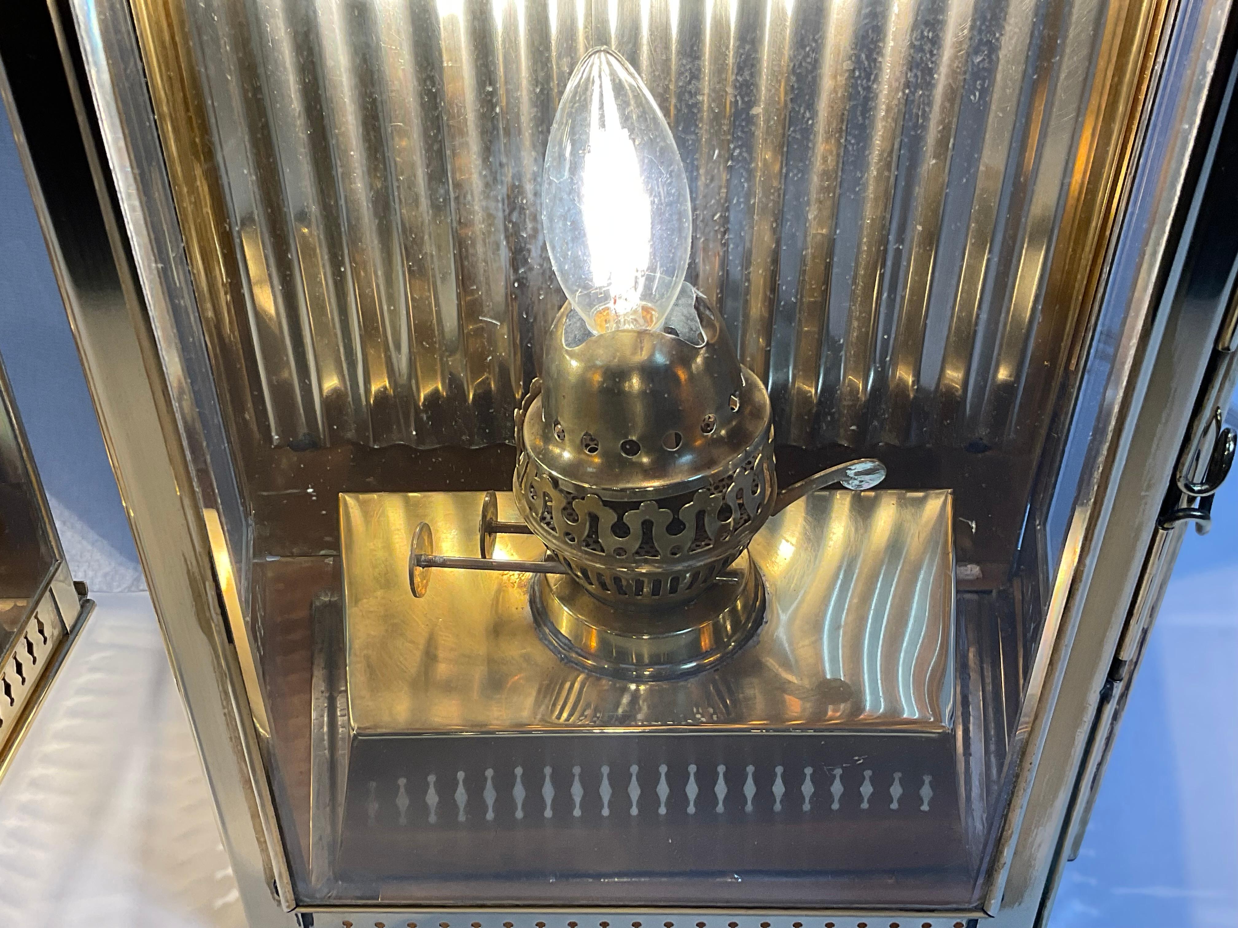 Large Yacht Cabin Lanterns by Davey of London For Sale 1