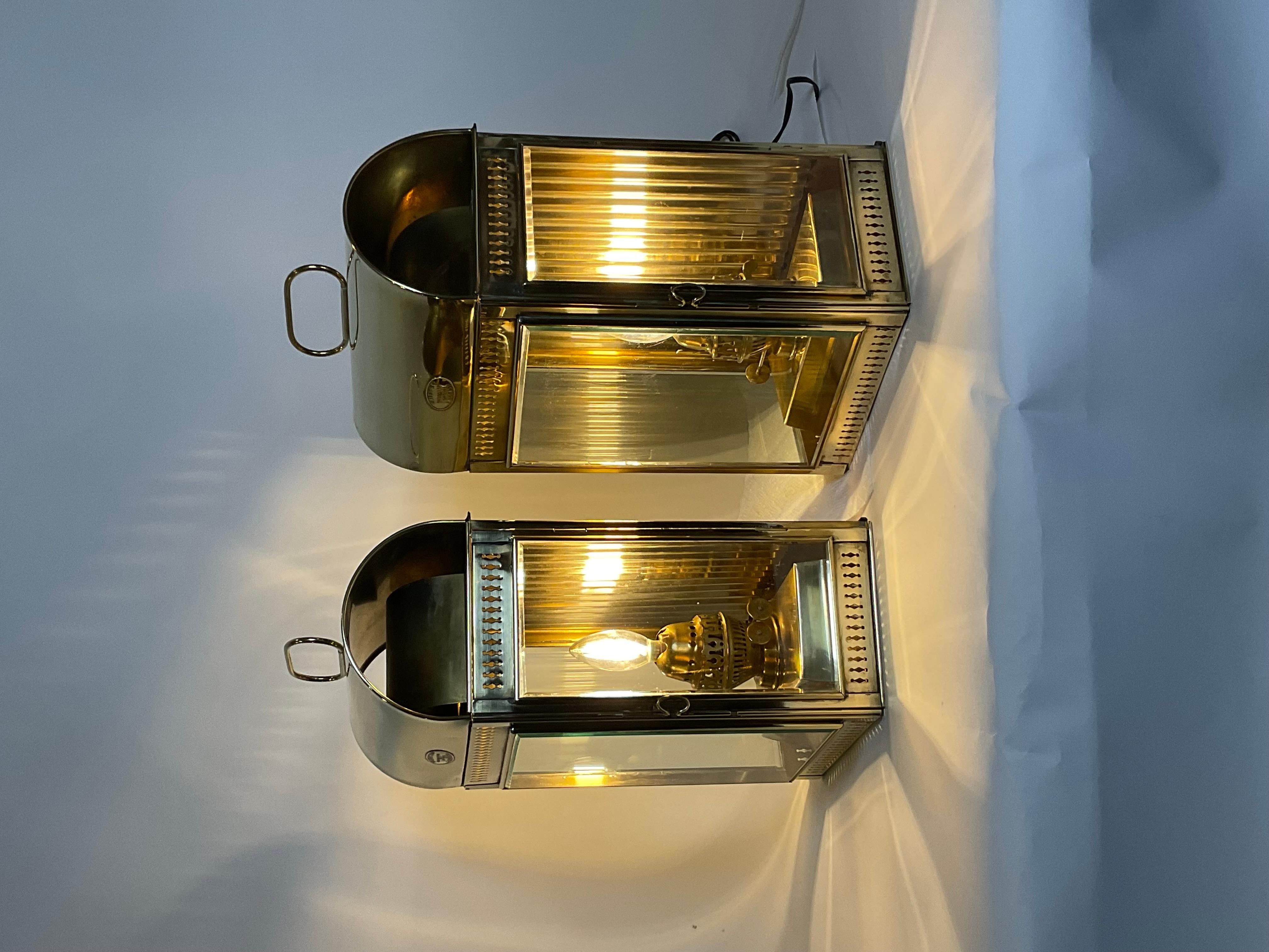 Large Yacht Cabin Lanterns by Davey of London For Sale 2