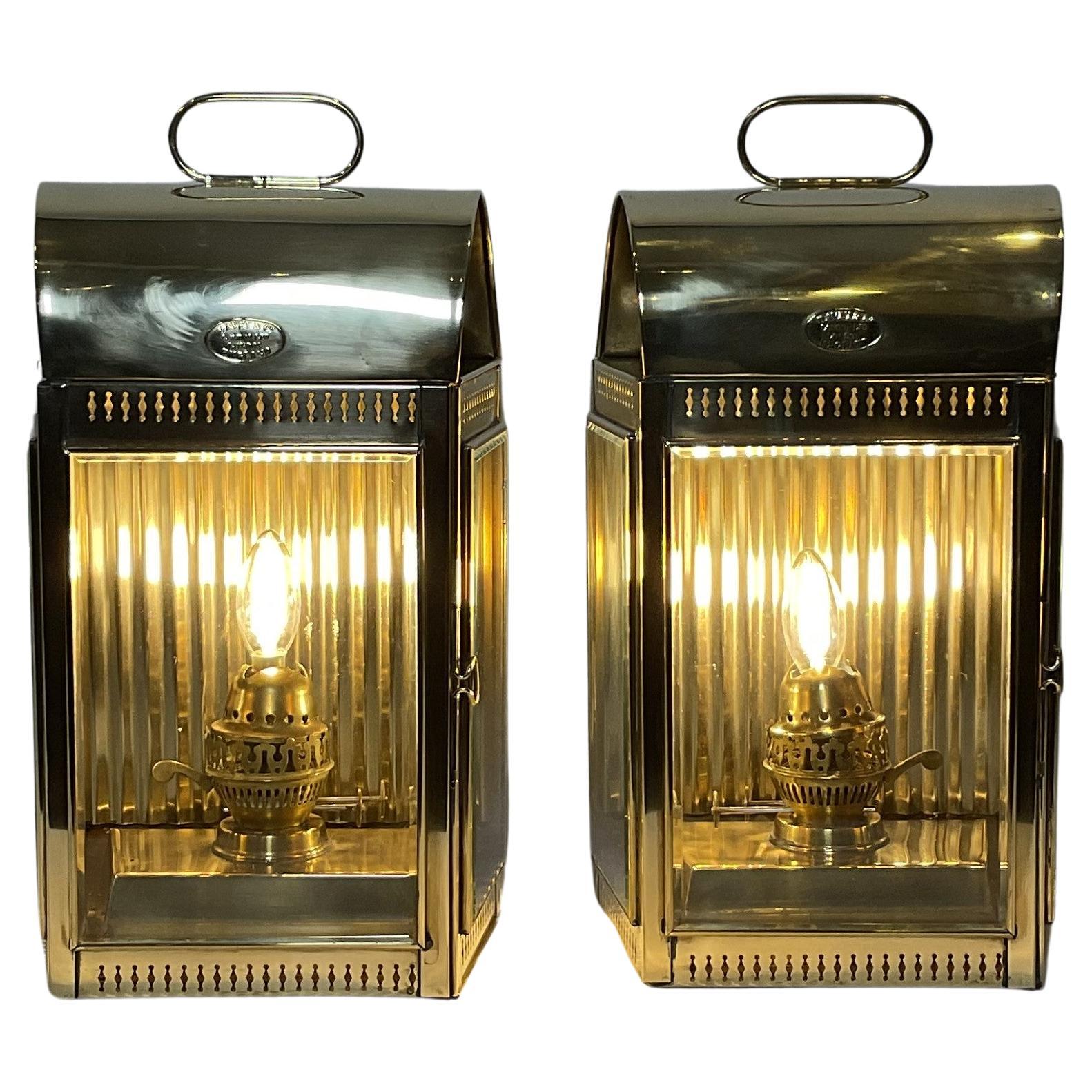 Large Yacht Cabin Lanterns by Davey of London For Sale