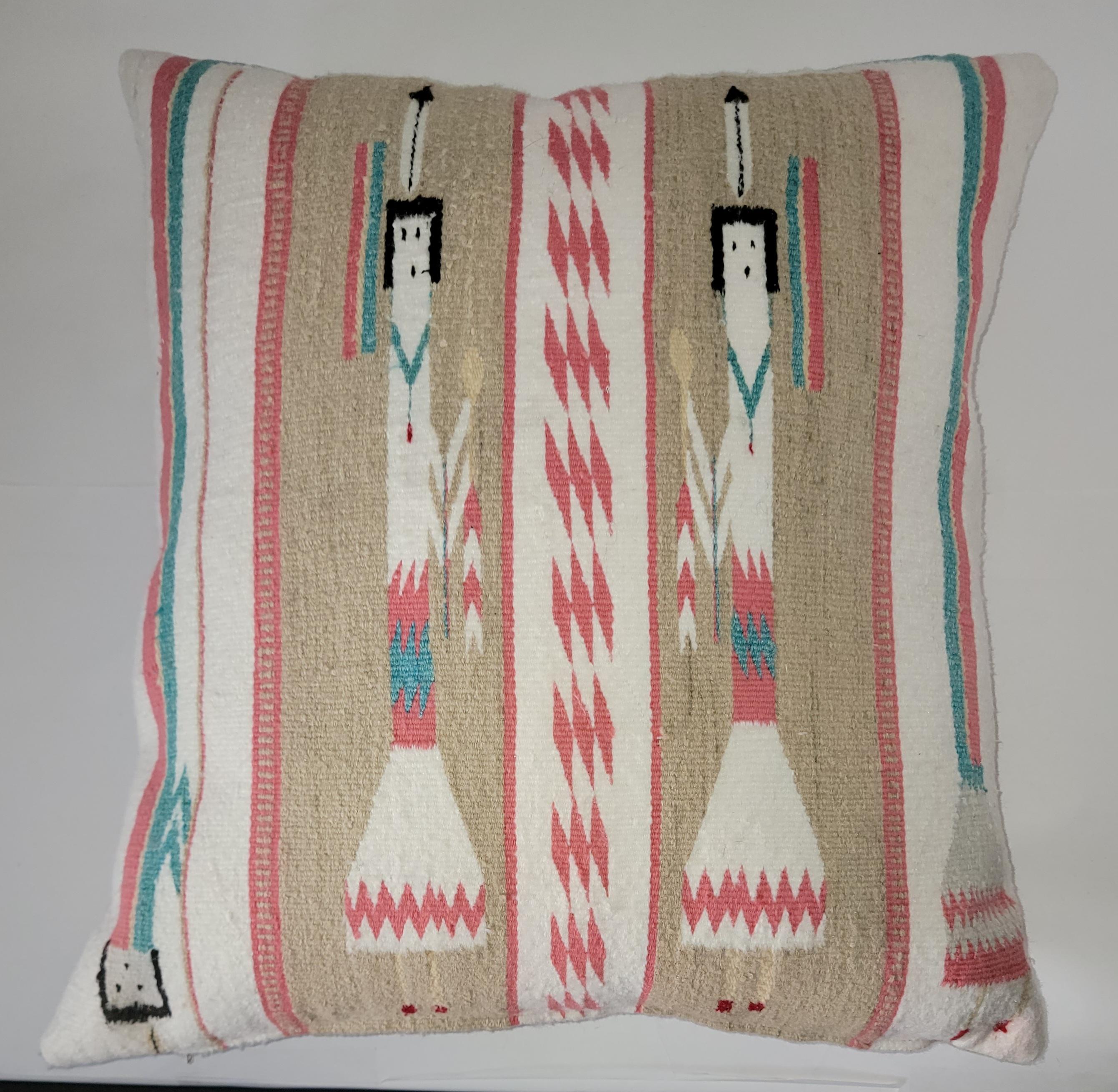 American Large Yei Indian Weaving Pillows For Sale