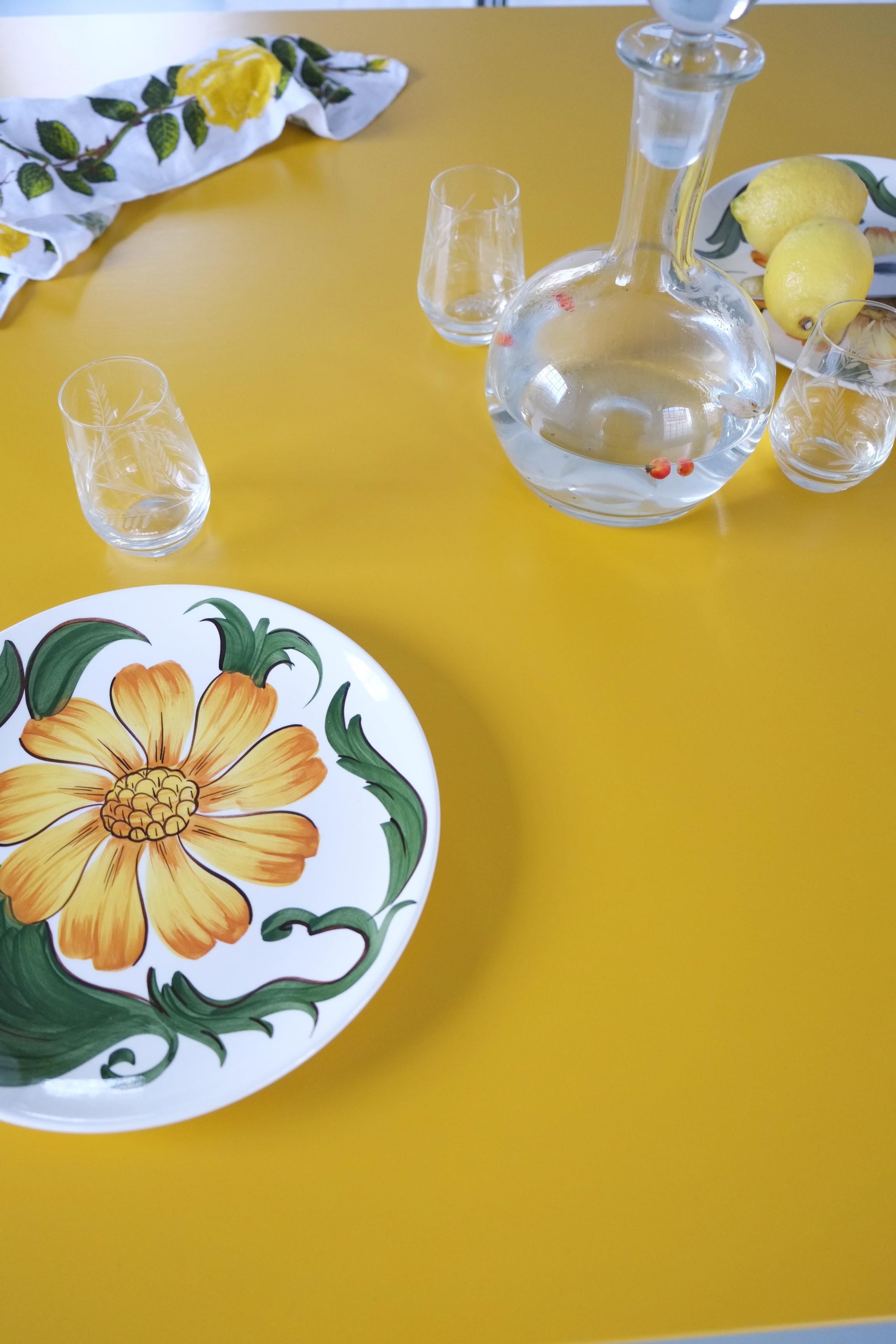 Large Yellow Architectural ZigZag Dining Table - Customisable For Sale 1